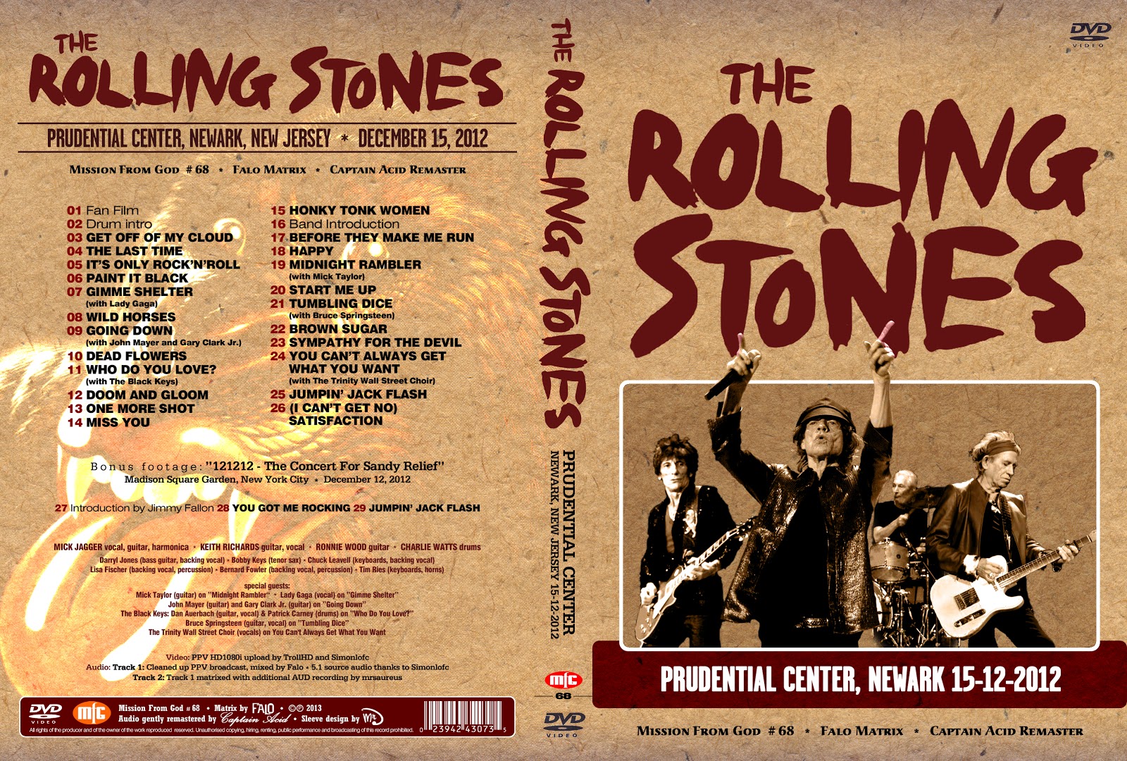 Bootleg Rambler The Rolling Stones 20121215 Prudential Center